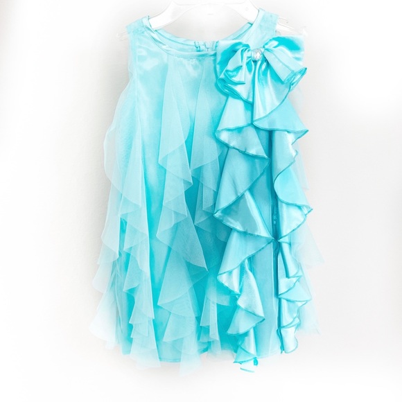 Biscotti Other - BISCOTTI | Little girls aquamarine ruffled dress Size 4